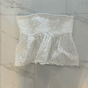 Edikted white flowly tube top perfect for summer to dress up or down